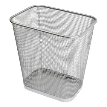 YBM Home Steel Mesh Rectangular Open Top Waste Basket Bin Trash Can 8x12x12"