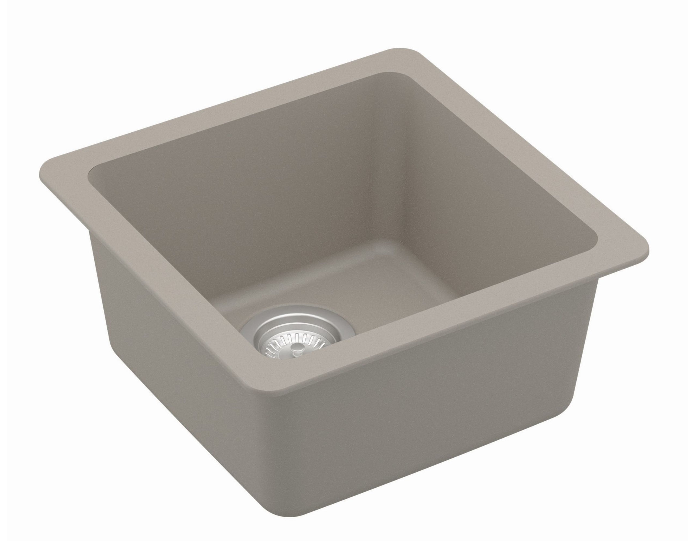 Karran Undermount Quartz Composite 17" Bar Single Bowl Sink, Concrete