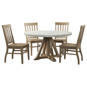 Picket House Liam Round 5 Piece Dining Set Table and 4 Chairs
