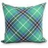 Mad for Plaid 18" Navy Blue Holiday Print Decorative Throw Pillow
