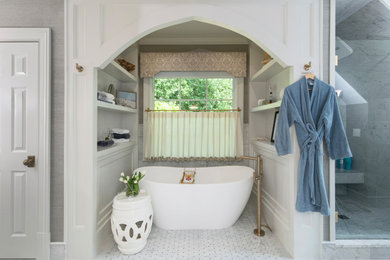 Example of a transitional bathroom design in Atlanta