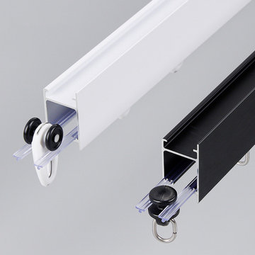 CHRY23 White Black Gold Anti-light Leakage Curtain Rail S Fold Tracks
