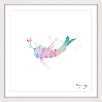 Marmont Hill, "Watercolor Fish" by Maya Gur Framed Painting Print, 24x24