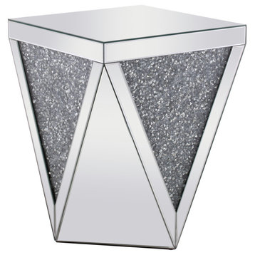 Elegant Lighting MF92008 Modern 18 1/2"W Square Mirrored Crystal - Mirrored