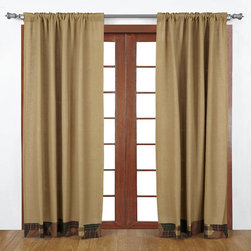 Delcan Burlap Panel Bedroom Curtains, Set of 2 - Curtains