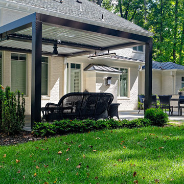 Black and White Equinox Adjustable Louvered Roof