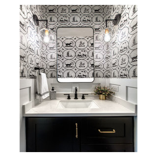 Moss Loop Powder Bath - Transitional - Powder Room - Houston - by ...