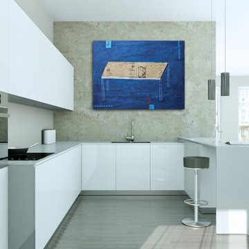 In Context: "Table One" Mixed Media On Canvas