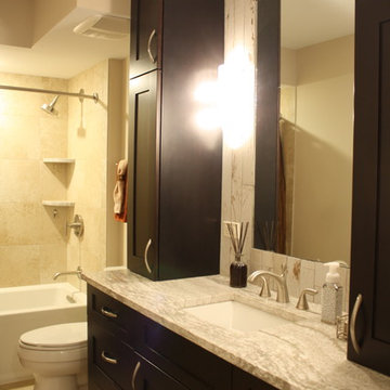 Contemporary Bold Hall Bathroom Remodel