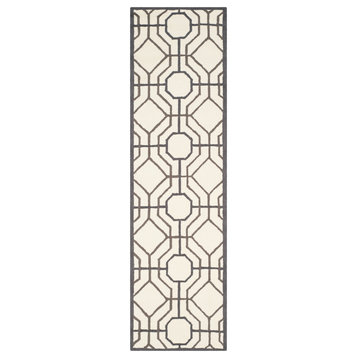 Safavieh Four Seasons Collection FRS244 Rug, Ivory/Black, 2'3"x8'