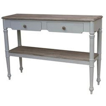 Console TRADE WINDS PROVENCE Traditional Antique Gray Paint Painted