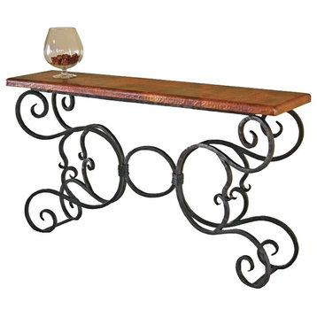 Alexander Console Table with 60" x 14" Copper Top