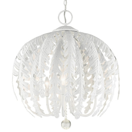 Livex Lighting 46235 Acanthus 5 Light 26"W Globe Chandelier - Antique White