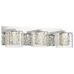 George Kovacs Lighting - George Kovacs Lighting P1473-077-L Wild Gems - 20.5" 7W 3 LED Bath Vanity - Gems capture in clear glass? They must be Wild. Crystals glisten with an infusion of LED illumination and while those Wild Gems may appear to be trapped, they are dispersing a true sparkle of light.  Color Temperature: Lumens: 705 CRI: 93 Rated Life: 25000 Hours Shade Included: YesWild Gems 20.5" 7W 3 LED Bath Vanity Chrome Clear GlassUL: Suitable for damp locations, *Energy Star Qualified: n/a *ADA Certified: n/a *Number of Lights: Lamp: 3-*Wattage:7w LED bulb(s) *Bulb Included:Yes *Bulb Type:LED *Finish Type:Chrome
