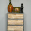 Nova 3-Drawer Accent Chest, Gray With Distressed Wood