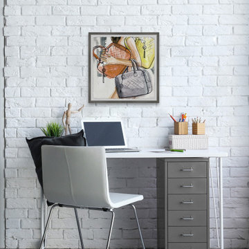 "The Perfect Handbags" Framed Painting Print
