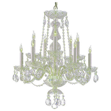 Traditional Crystal 10 Light Clear Crystal Chrome Chandelier