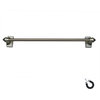 Versailles 1/2" Magnetic Curtain Rod Set 15"-28", Pewter