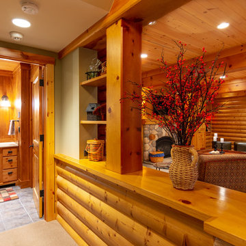 Modern Log Cabin Basement Remodel in Ann Arbor, Michigan