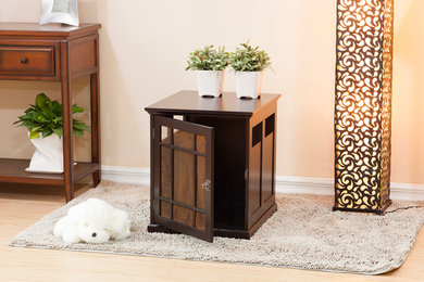 Elegant, Furniture Style Dog Crate in Espresso Finish
