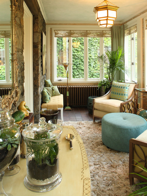 Eclectic Sunroom Miami Example of an eclectic sunroom design in Portland Maine