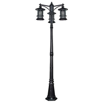 Canarm IOL156 Treehouse 3 Light 82"H Outdoor Post Light - Black