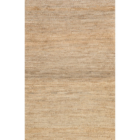 Nuloom Hand Woven Hailey Jute, Natural 6'x9'