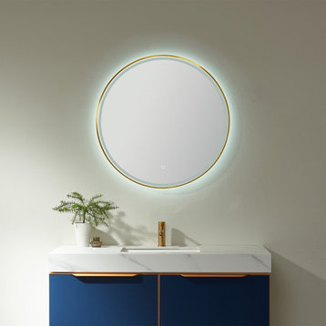 32'' Round LED Lighted Accent Bathroom/Vanity Wall Mirror