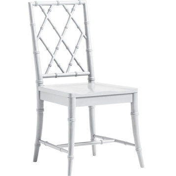 X-Back Dining Chair, Set of 2, Glossy White