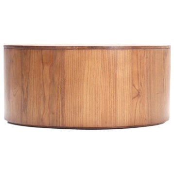 Merced 32" Round Cocktail Table, Finish Shown: Pumpernickel