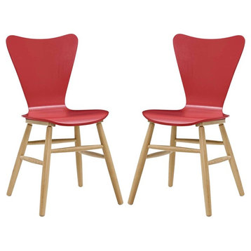 Cascade Dining Chair Set of 2, Red
