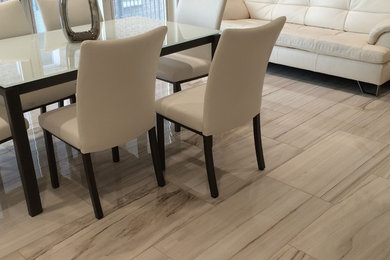 Inspiration for a contemporary living room remodel in New York