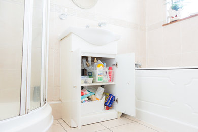 Before & After Organised Bathroom cabinet