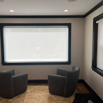 Arlington, VA Custom Shade and TV Installation on First Floor