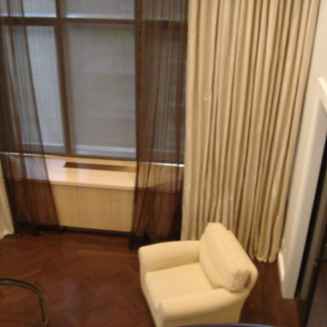 Curtains & Sheers on a Pole, high ceiling