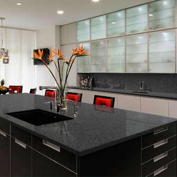 Impala Black Leather Granite Kitchen