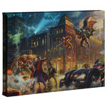Thomas Kinkade - The Dark Knight Saves Gotham City Gallery Wrapped Canvas, 14"x10" - Featuring Thomas Kinkade's best-loved images, our Gallery Wraps are perfect for any space. Each wrap is crafted with our premium canvas reproduction techniques and hand wrapped around a deep, hardwood stretcher bar. Hung as an ensemble or by itself, this frame-less presentation gives you a versatile way to display art in your home.