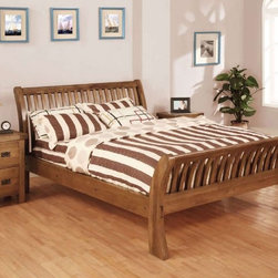 Brooklyn Reclaimed Oak Bed - Lit Louis Philippe