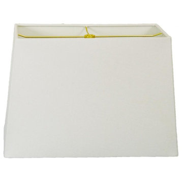 Rectangle Hard Back Lamp Shade, Linen Beige, Linen White, (8x16)x(10x18)x12