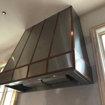 Beeeeee-utiful Stainless and copper hood, this was a monster, 72" wide and 69" t