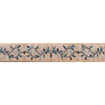 Border Mosaic Art, Olive Twigs, 8"x12"