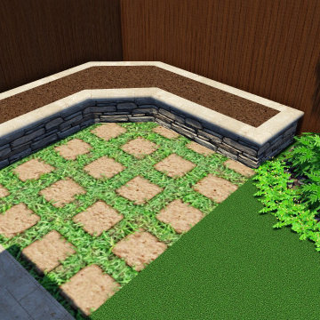 Edible garden with Concrete Grass Pavers