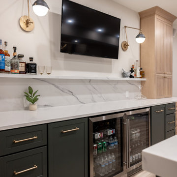 Basement Wine Cellar Wall and Under-Stair Kids' Playhouse