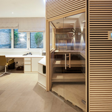 Gästezimmer, Homeoffice und Sauna in einem Raum