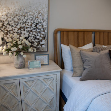 Inviting Basement Bedroom with Warm Contemporary Style
