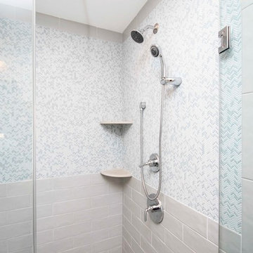 Grey and White Master Bathroom Suite, Cranston,MA