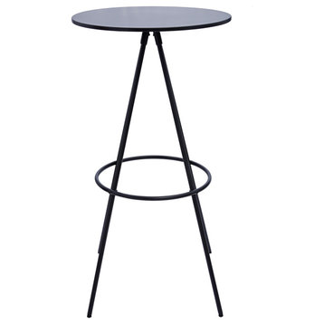 Modern Mdf Top Bartable With Metal Table Legs, Pp