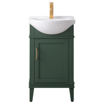 Ivy 20" Single Sink Bathroom Vanity Set, Green