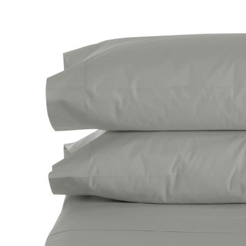 1800 Series PillowCase - 2 Pillow Cases Per Set King Size Standard Size, Silver,