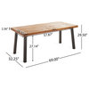 Daria Natural Stained Acacia Wood Dining Table, Natural Stained